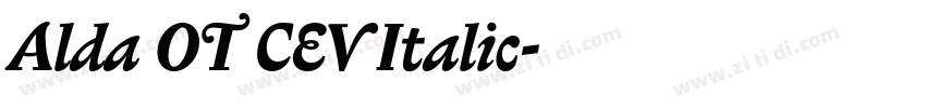 Alda OT CEV Italic字体转换